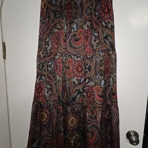 Paisley Print Maxi Skirt